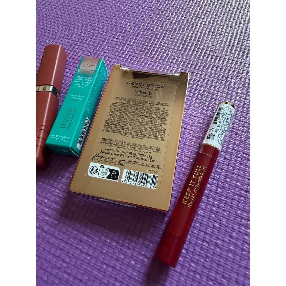 New Makeup Lot Thrive Cosmetics, Makeup Revolution Blush Milani, Loreal Lipstick